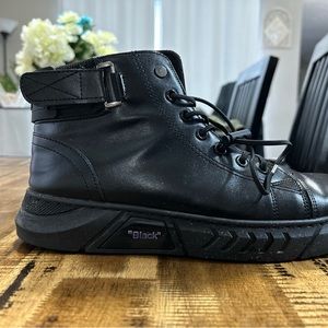 Black soft Italian boots.
